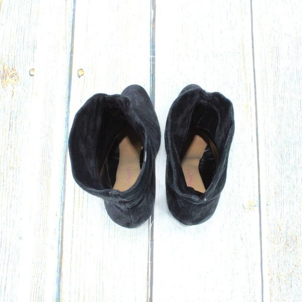 Foot Petals Black Suede Pull On Casual Pump Boots Size 6 Medium - Picture 6 of 9